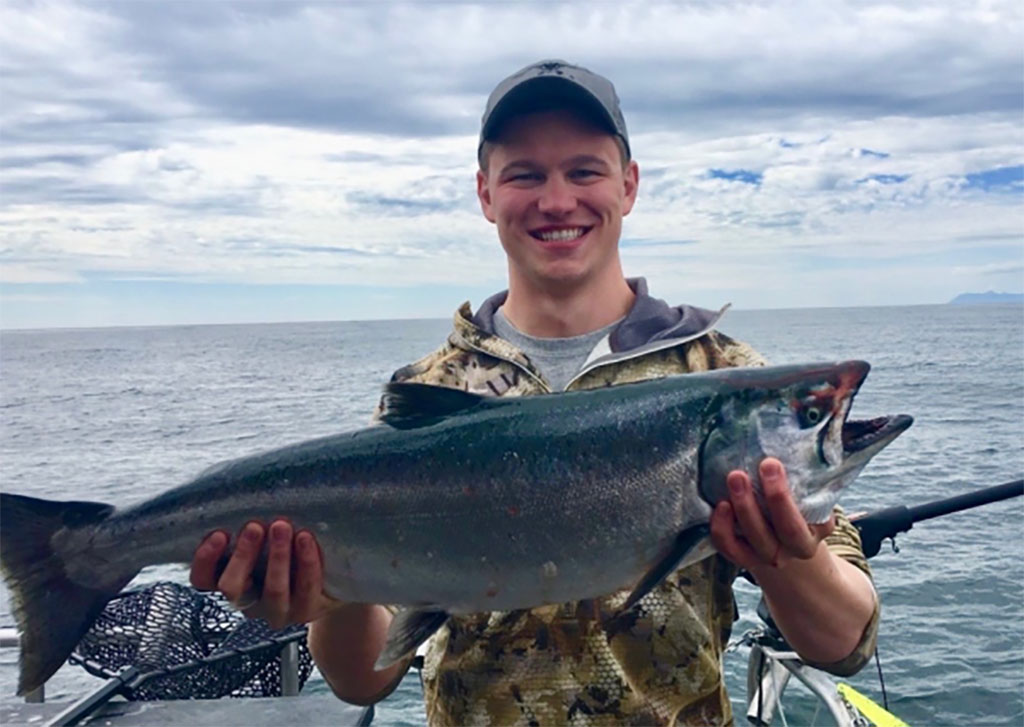 Colt Richter holding a fish