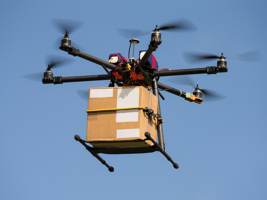Drone carrying box