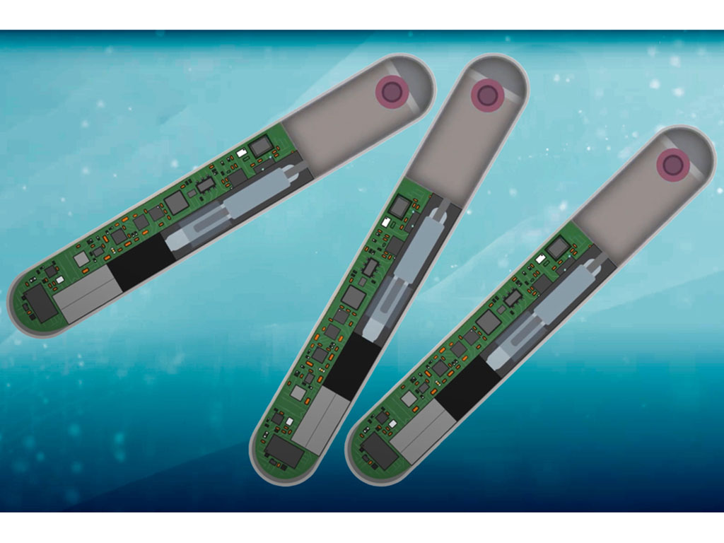 A diagram of the implantable device that releases naloxone