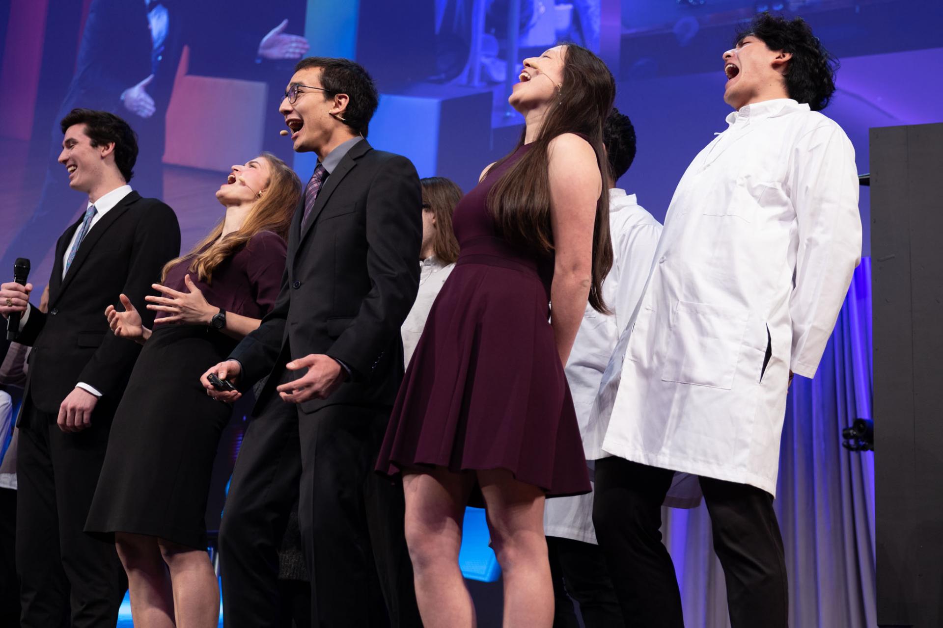 After going virtual in 2020, MechE seniors were back on the Kresge stage for the final presentations of 2.009; Product Engineering Processes.