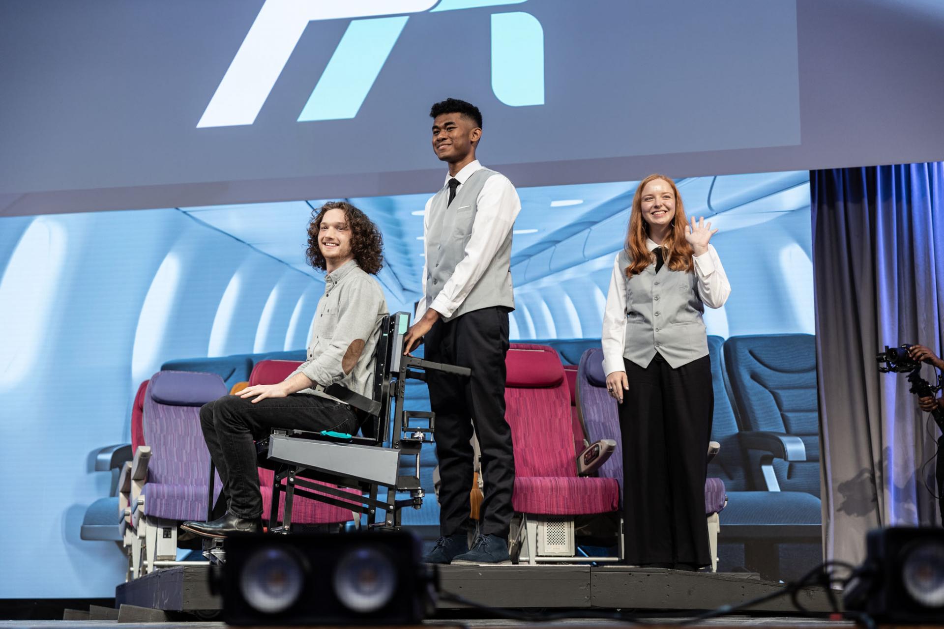After going virtual in 2020, MechE seniors were back on the Kresge stage for the final presentations of 2.009; Product Engineering Processes.