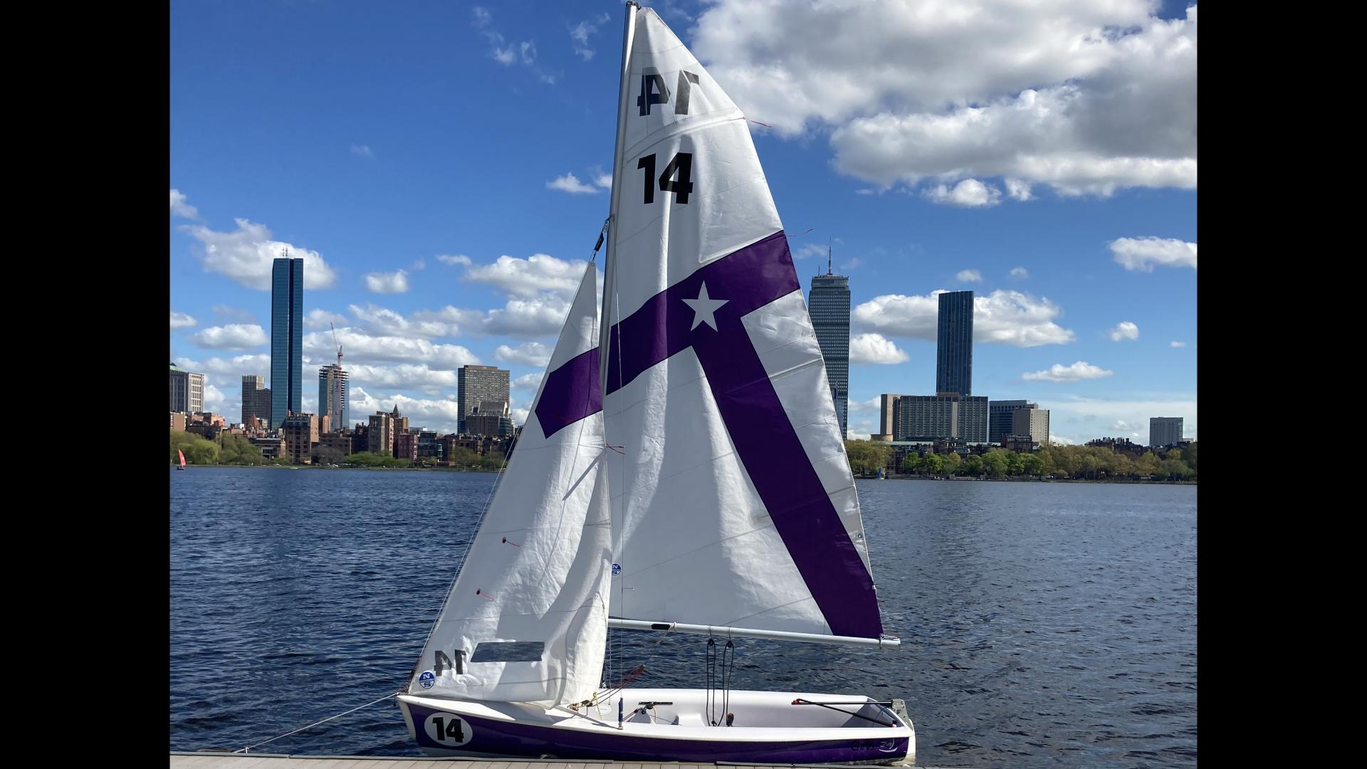 On May 11, a boat donated by MechE alumna and chair of the MIT Corporation Diane Greene SM ’78, was christened the “Chrys Chryssostomidis” in honor of Professor Chryssostomos Chryssostomidis. Greene and Chryssostomidis celebrated alongside members of the MIT community in a boat naming ceremony at the MIT Sailing Pavilion. 