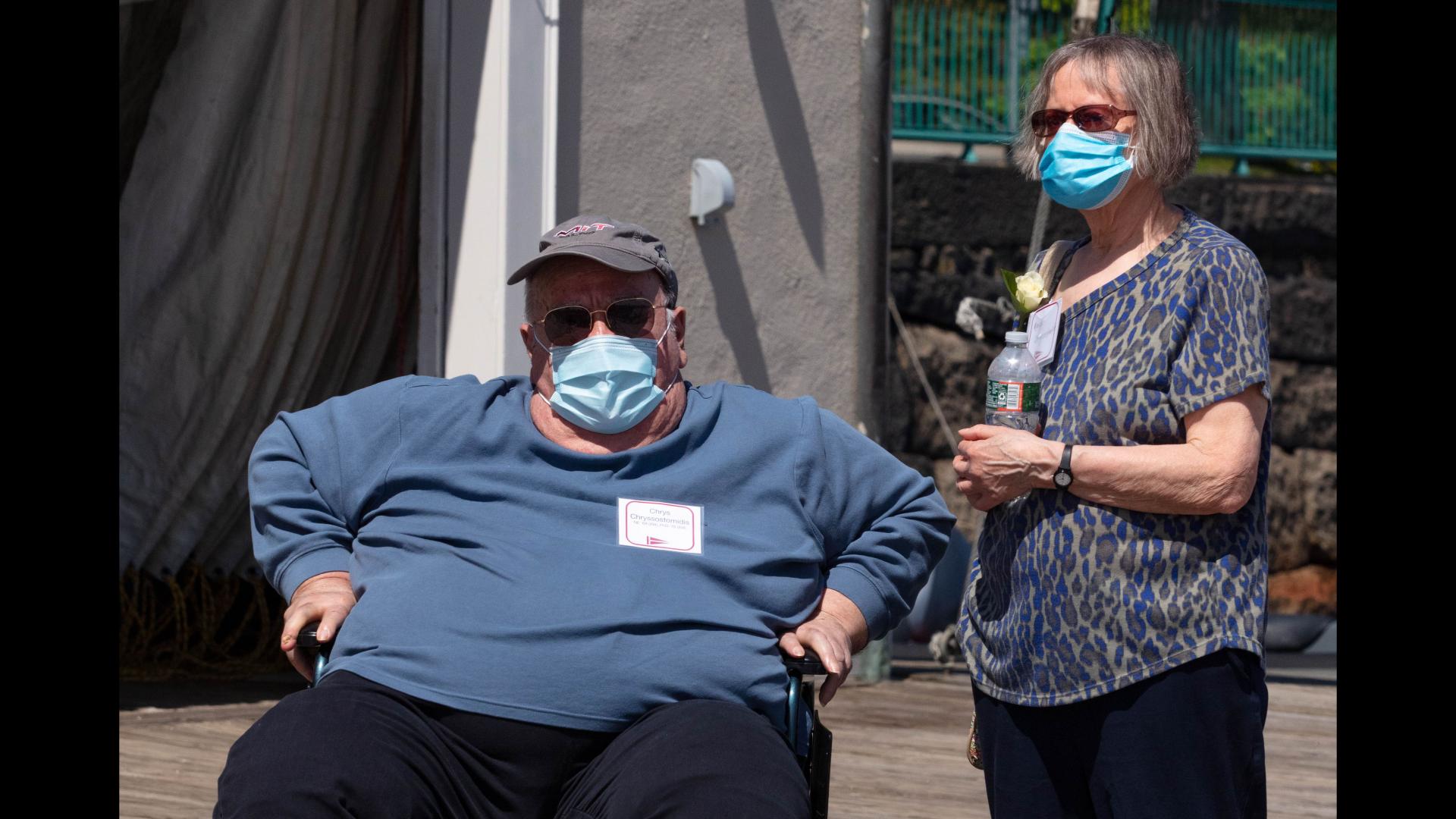 On May 11, a boat donated by MechE alumna and chair of the MIT Corporation Diane Greene SM ’78, was christened the “Chrys Chryssostomidis” in honor of Professor Chryssostomos Chryssostomidis. Greene and Chryssostomidis celebrated alongside members of the MIT community in a boat naming ceremony at the MIT Sailing Pavilion. 