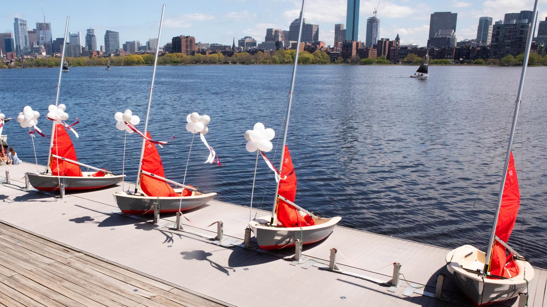 On May 11, a boat donated by MechE alumna and chair of the MIT Corporation Diane Greene SM ’78, was christened the “Chrys Chryssostomidis” in honor of Professor Chryssostomos Chryssostomidis. Greene and Chryssostomidis celebrated alongside members of the MIT community in a boat naming ceremony at the MIT Sailing Pavilion. 